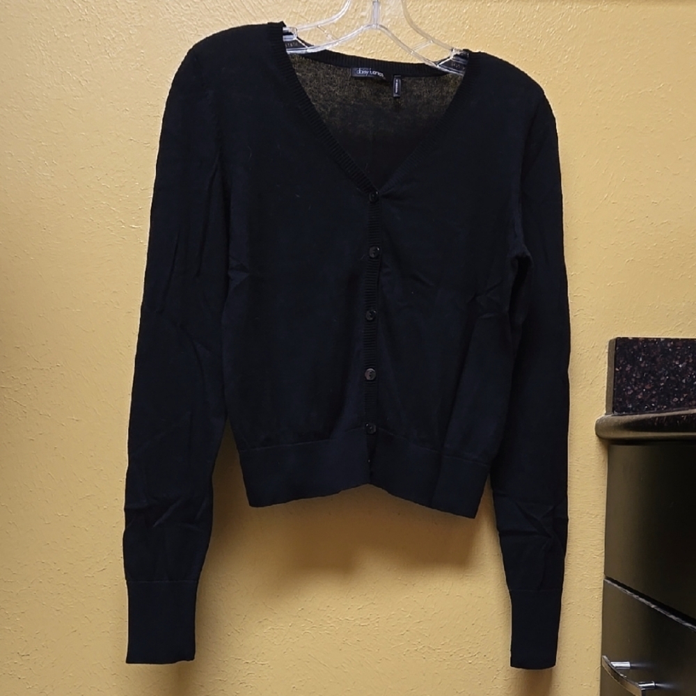 Daisy Fuentes Black Cardigan Sweater